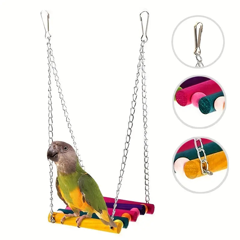 BirdToys - Houten Vogelschommel
